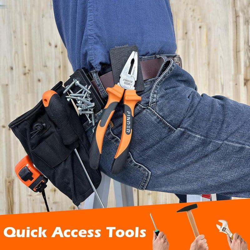 MUTUACTOR Magnetic Belt Clip Heav Duty, 2PCS Super Strong Tool Belt Tool Holster,Anti-Slip Rubber Coated Magnetic Belt Clip for Organizing Screwdrivers Hammers Wrenchs - Image 2